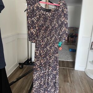 Elegant Floral Long Sleeve Dress